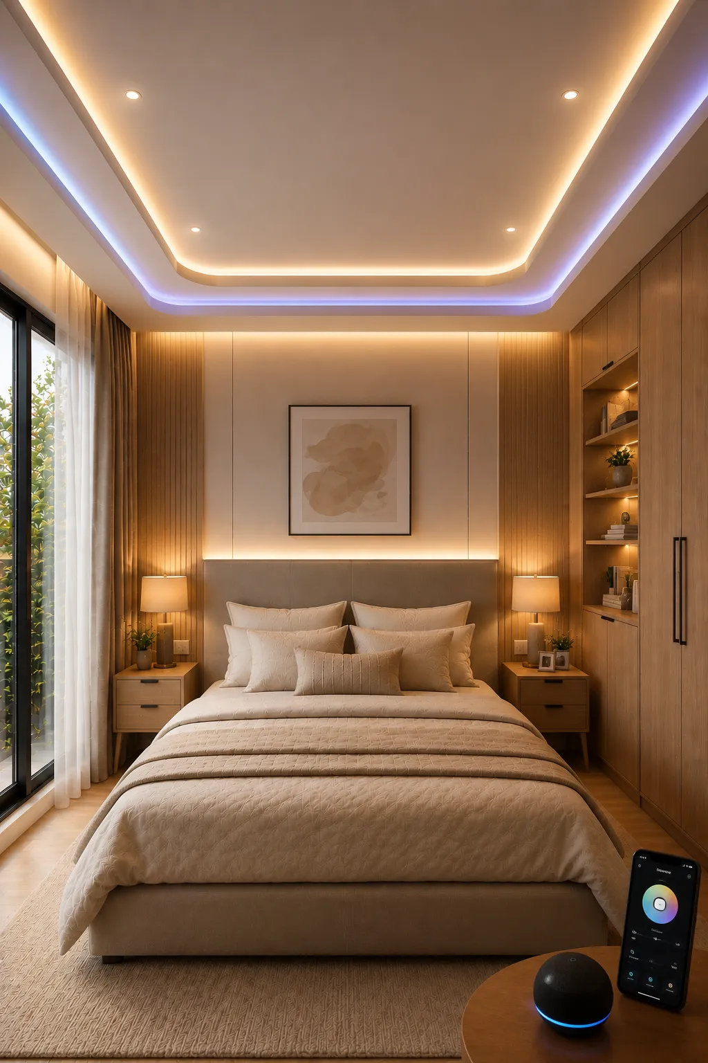 Smart lighting ceiling bedroom